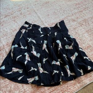 Zara Black Bird Print Shorts